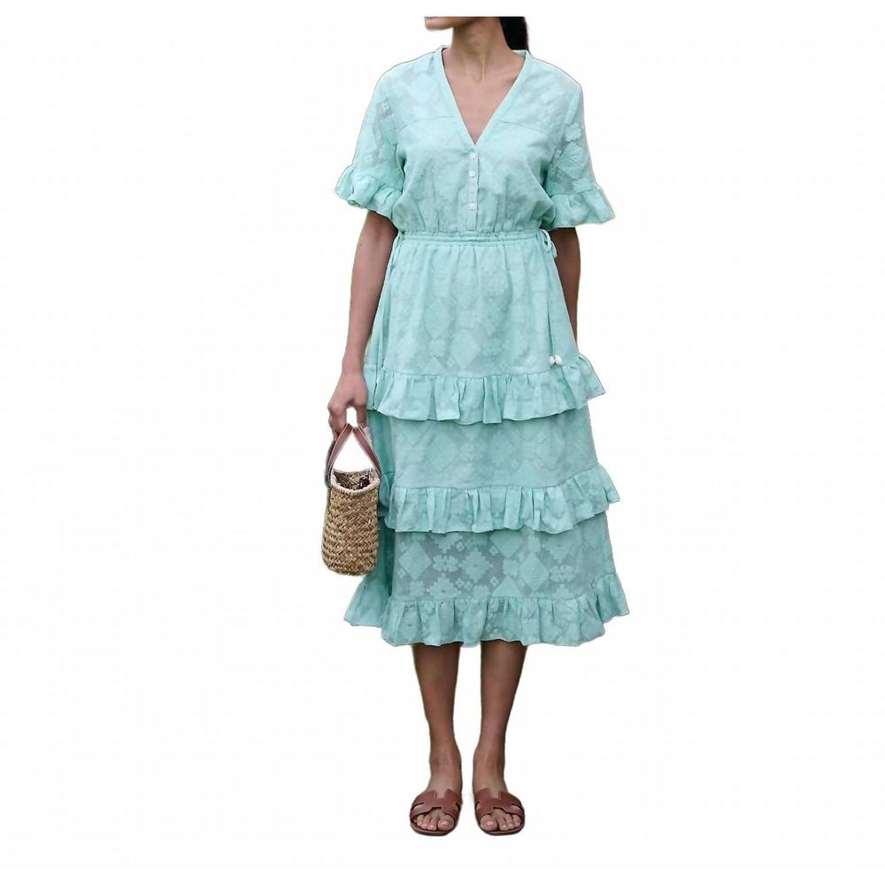 NEW NEVE & NOOR celine cotton lace dress in mint green